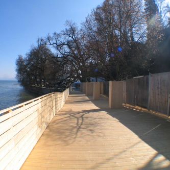 Besuchersteg auf der Insel Mainau