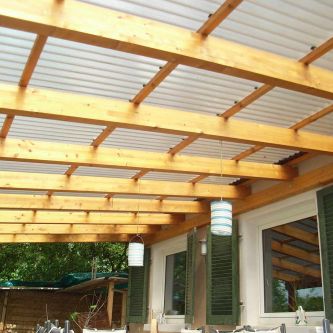 Pergola "modern" mit Glasdach
