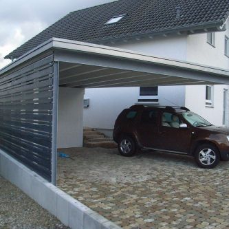 Carport mit Flachdach